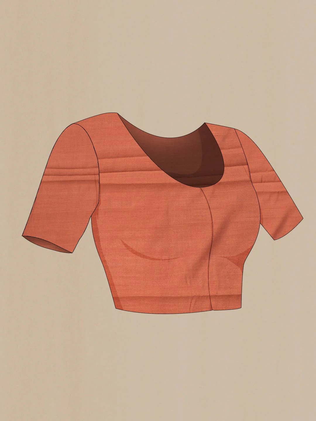 Rust Banarasi Raw Silk Saree - Image 4