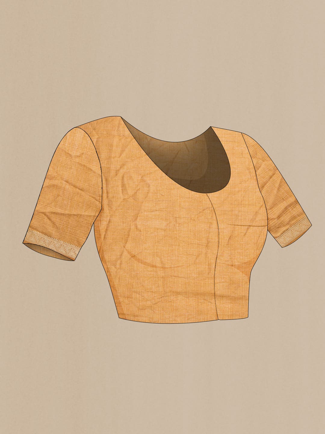 Brown Dual Tone Tussar Silk Saree - Image 4