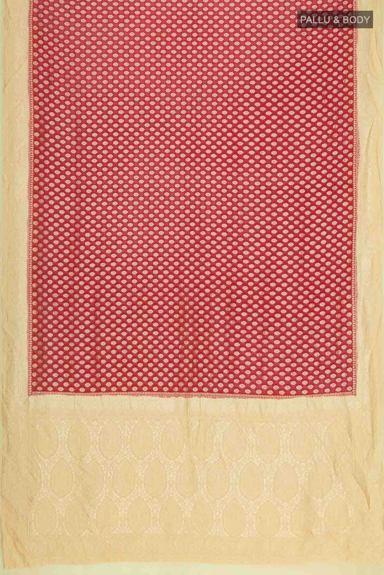 Red Banarasi Georgette Saree - Image 4